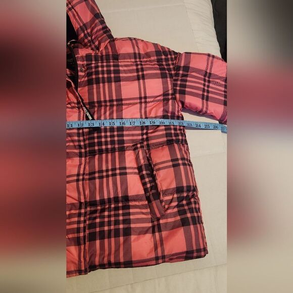 Juicy Couture Black Label Pink and Blue Plaid Puffer Jacket Size XS - Picture 11 of 12